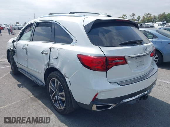 2018 Acura MDX Advance with VIN 5J8YD4H80JL012045, listed as a IAAI auction lot 42343187 with 49,461 mi miles and . Bid and sale history available at DreamBid. Image 3.