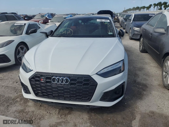 2020 Audi S5 Coupe Premium Plus with VIN WAUP4AF58LA001744, listed as a Copart auction lot 74811484 with 0 mi miles and Non Repairable. Bid and sale history available at carsss.com. Image 5.