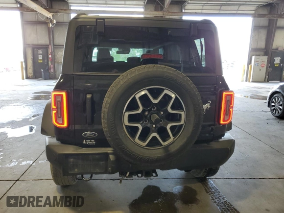 2023 Ford Bronco with VIN 1FMEE5DP2PLA95077, listed as a Copart auction lot 56154525 with 102,335 mi miles and Salvage title. Bid and sale history available at DreamBid. Image 6.