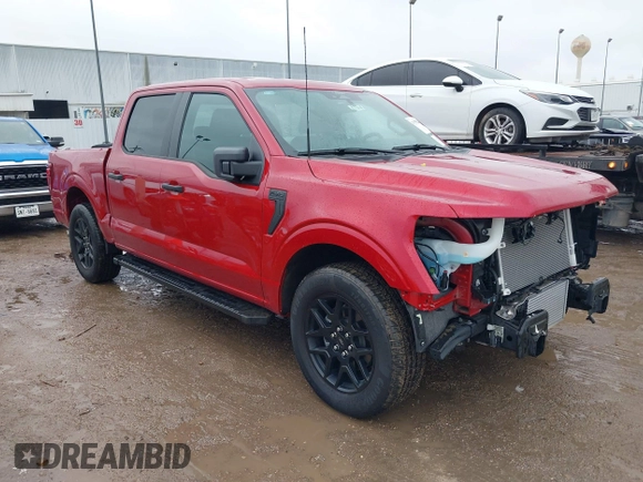 2024 Ford F-150 STX with VIN 1FTEW2KP7RKD11422, listed as a IAAI auction lot 41457002 with 1,739 mi miles and . Bid and sale history available at carsss.com. Image 1.