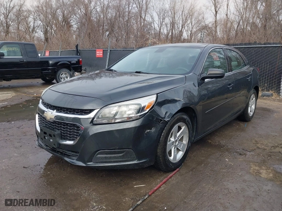 2014 Chevrolet Malibu LS with VIN 1G11B5SL6EF207928, listed as a IAAI auction lot 41153065 with 113,313 mi miles. Bid and sale history available at carsss.com. Image 2.