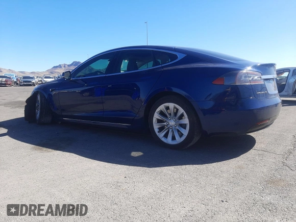 2017 Tesla Model S 100D with VIN 5YJSA1E25HF222360, listed as a Copart auction lot 56799165 with Not provided miles and Salvage title. Bid and sale history available at DreamBid. Image 2.