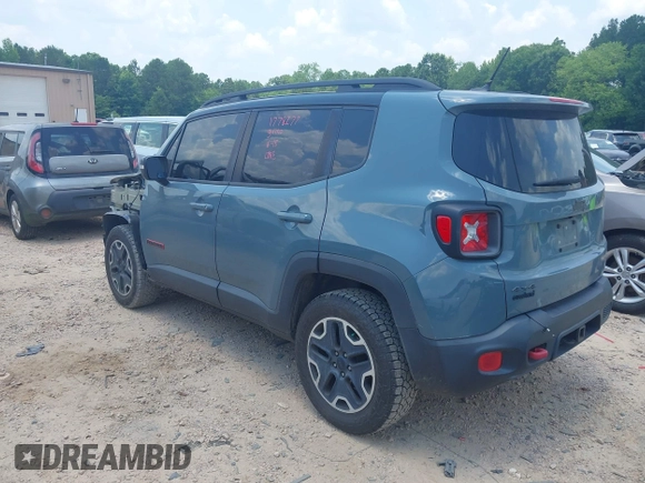 2016 Jeep Renegade Trailhawk with VIN ZACCJBCT1GPE10015, listed as a IAAI auction lot 42572522 with 131,631 mi miles and . Bid and sale history available at DreamBid. Image 3.