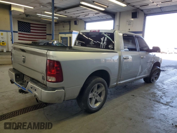2012 Ram 1500 Sport with VIN 1C6RD7MT2CS287592, listed as a Copart auction lot 47139545 with 130,333 mi miles and Salvage Title. Bid and sale history available at carsss.com. Image 3.