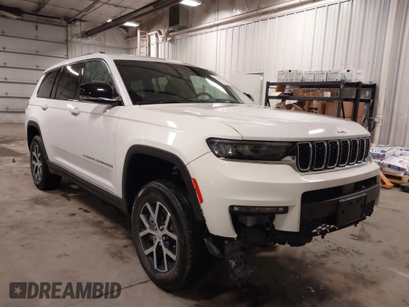2024 Jeep Grand Cherokee Limited with VIN 1C4RJKBG1R8563129, listed as a IAAI auction lot 42289044 with 29,655 mi miles and . Bid and sale history available at DreamBid. Image 1.
