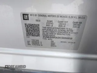 2019 Chevrolet Blazer z VIN 3GNKBBRA3KS698858, wystawiony jako IAAI lot #42270478 z przebiegiem 99 461 mil mil oraz . Historia ofert i sprzedaży dostępna na DreamBid. Obrazek 9.
