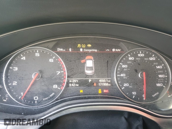 2012 Audi A6 Premium Plus with VIN WAUDFAFC9CN110525, listed as a Copart auction lot 42054555 with 171,958 mi miles and Salvage title. Bid and sale history available at DreamBid. Image 9.