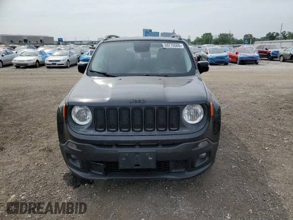 2017 Jeep Renegade Latitude with VIN ZACCJABBXHPF27614, listed as a Copart auction lot 59770505 with 95,981 mi miles and Salvage title. Bid and sale history available at DreamBid. Image 5.