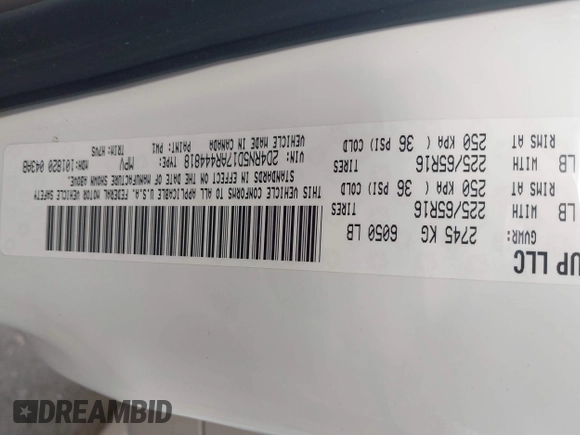 2010 Dodge Grand Caravan SXT with VIN 2D4RN5D17AR444818, listed as a IAAI auction lot 40941591 with Not Provided miles and . Bid and sale history available at DreamBid. Image 9.