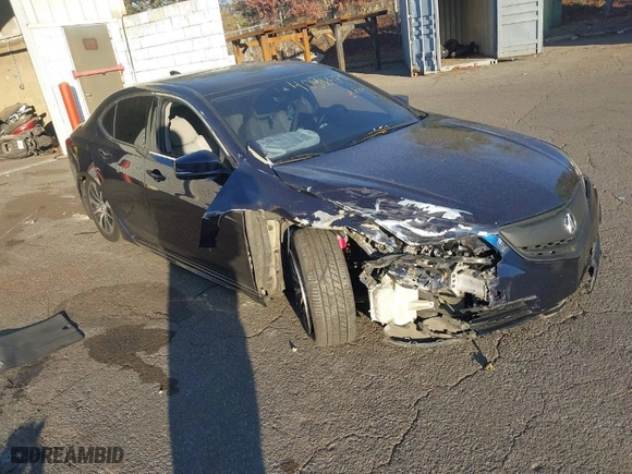 2015 Acura TLX V6 Tech with VIN 19UUB2F56FA007338, listed as a IAAI auction lot 40888874 with 111,517 mi miles. Bid and sale history available at carsss.com. Image 1.