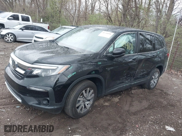 2019 Honda Pilot EX-L with VIN 5FNYF6H55KB071767, listed as a IAAI auction lot 41941696 with 66,844 mi miles and . Bid and sale history available at carsss.com. Image 2.