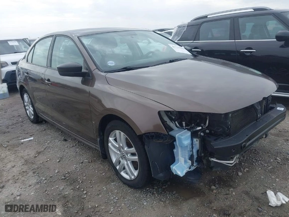 2015 Volkswagen Jetta Sedan 2.0L S with VIN 3VW2K7AJ6FM232169, listed as a IAAI auction lot 41734444 with 129,402 mi miles. Bid and sale history available at carsss.com. Image 1.