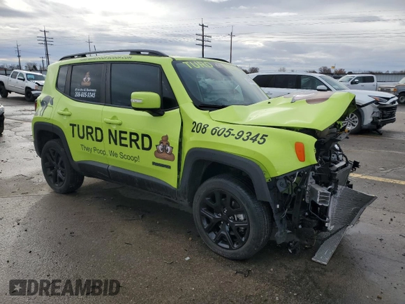 2018 Jeep Renegade Altitude with VIN ZACCJBBB1JPH70546, listed as a Copart auction lot 84764604 with 22,936 mi miles and Salvage title. Bid and sale history available at DreamBid. Image 4.