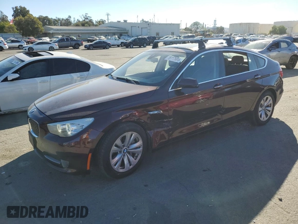 2013 BMW 5 Series 535i Gran Turismo xDrive with VIN WBASP2C50DC338667, listed as a Copart auction lot 76117604 with 136,455 mi miles and Salvage title. Bid and sale history available at DreamBid. Image 1.