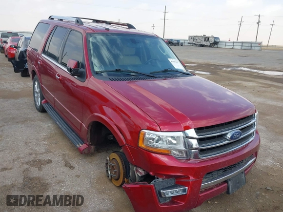 2016 Ford Expedition Limited with VIN 1FMJU1KT5GEF07362, listed as a IAAI auction lot 41647643 with 208,133 mi miles and . Bid and sale history available at DreamBid. Image 1.