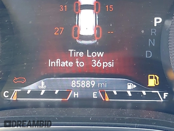 2019 Jeep Cherokee Trailhawk Elite with VIN 1C4PJMBX3KD217437, listed as a IAAI auction lot 41448614 with 85,889 mi miles. Bid and sale history available at carsss.com. Image 15.