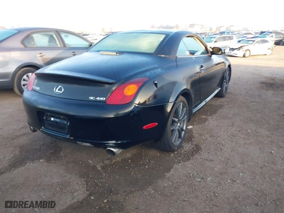 2002 Lexus SC 430 with VIN JTHFN48Y020009103, listed as a IAAI auction lot 41502634 with NaN miles. Bid and sale history available at carsss.com. Image 4.