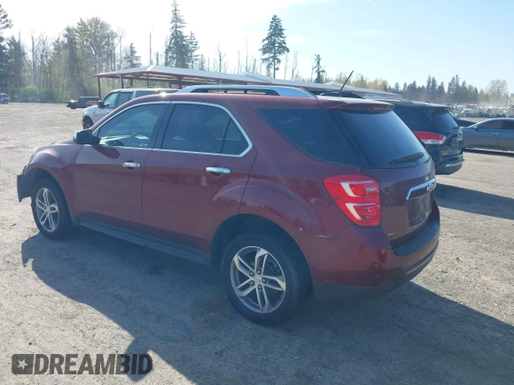 2016 Chevrolet Equinox LTZ with VIN 2GNFLGEK9G6269031, listed as a IAAI auction lot 41990085 with 119,199 mi miles. Bid and sale history available at carsss.com. Image 3.