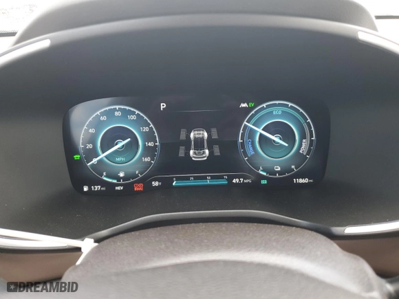2022 Hyundai Santa Fe Plug-In Hybrid Limited with VIN KM8S7DA26NU043409, listed as a Copart auction lot 76039754 with 11,860 mi miles and Salvage Title. Bid and sale history available at carsss.com. Image 9.