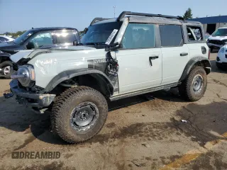 2024 Ford Bronco Everglades with VIN 1FMEE4HH6RLA14338, listed as a Copart auction lot 70584014 with 1,328 mi miles and Salvage title. Bid and sale history available at DreamBid. Image 1.
