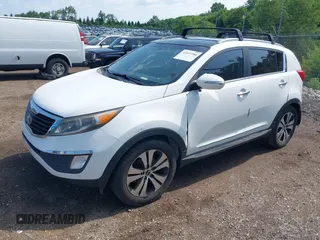 2013 Kia Sportage EX with VIN KNDPC3A25D7443846, listed as a IAAI auction lot 42537284 with Not provided miles and . Bid and sale history available at DreamBid. Image 2.