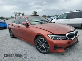 2021 BMW 3 Series 330i with VIN 3MW5R1J07M8C05310, listed as a Copart auction lot 51802115 with 54,399 mi miles and Salvage Title. Bid and sale history available at carsss.com. Image 4.
