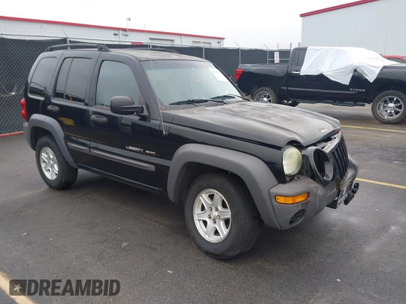 2003 Jeep Liberty Sport with VIN 1J4GK48KX3W656837, listed as a IAAI auction lot 40785615 with 164,450 mi miles and . Bid and sale history available at DreamBid. Image 1.