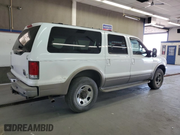 2001 Ford Excursion Limited with VIN 1FMNU43S51EC36951, listed as a Copart auction lot 58416995 with 199,911 mi miles and Salvage title. Bid and sale history available at DreamBid. Image 3.