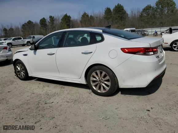 2016 Kia Optima EX with VIN 5XXGU4L38GG080835, listed as a Copart auction lot 47766725 with 136,353 mi miles and Salvage Title. Bid and sale history available at carsss.com. Image 2.