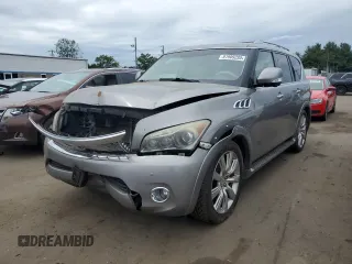 2011 Infiniti QX56 7-passenger with VIN JN8AZ2NE4B9006915, listed as a Copart auction lot 61909295 with 157,700 mi miles and Clean title. Bid and sale history available at DreamBid. Image 1.