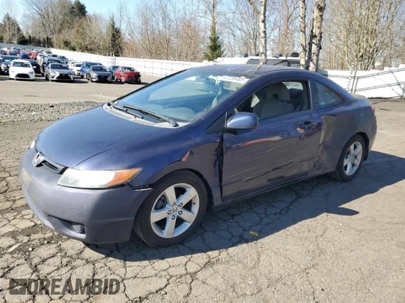 2008 Honda Civic Cpe EX with VIN 2HGFG12888H529980, listed as a Copart auction lot 47236485 with 203,192 mi miles and Salvage Title. Bid and sale history available at carsss.com. Image 1.