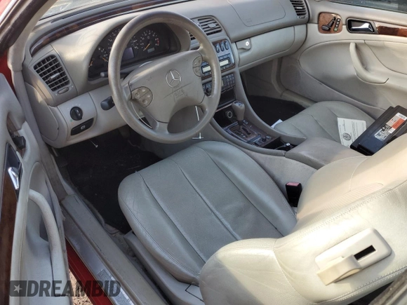 2000 Mercedes-Benz CLK 320/430 with VIN WDBLJ65G7YF159950, listed as a Copart auction lot 43239285 with Not Provided miles and Clean Title. Bid and sale history available at DreamBid. Image 8.