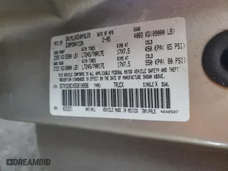 2005 Dodge Ram 2500 SLT with VIN 3D7KS28CX5G810998, listed as a Copart auction lot 43009685 with 518,923 mi miles and Salvage Title. Bid and sale history available at carsss.com. Image 12.