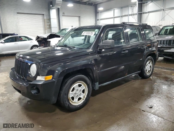 2010 Jeep Patriot Sport with VIN 1J4NT2GB7AD503156, listed as a Copart auction lot 87705575 with 160,397 mi miles and Salvage Title. Bid and sale history available at carsss.com. Image 1.