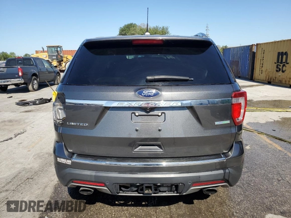 2018 Ford Explorer Limited with VIN 1FM5K7FH4JGB85289, listed as a Copart auction lot 52290775 with 76,578 mi miles and Salvage title. Bid and sale history available at DreamBid. Image 6.