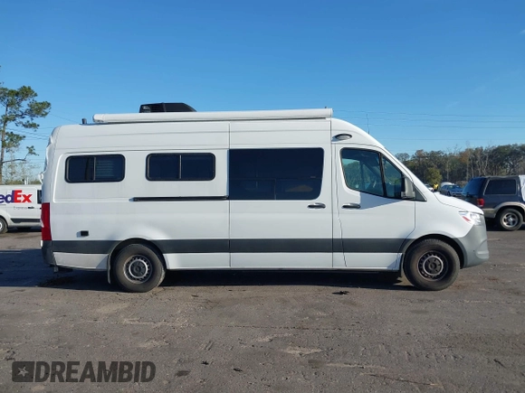 2021 Mercedes-Benz Sprinter Cargo with VIN W1Y4ECHYXMT078168, listed as a IAAI auction lot 41796015 with 14,472 mi miles and . Bid and sale history available at carsss.com. Image 13.