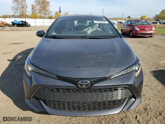 2022 Toyota Corolla Hatchback SE with VIN JTND4MBE1N3158709, listed as a Copart auction lot 77452694 with 74,299 mi miles and Salvage Title. Bid and sale history available at carsss.com. Image 5.