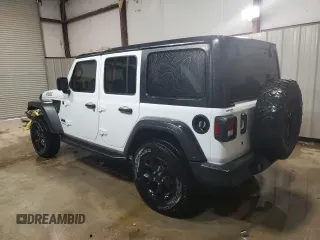 2020 Jeep Wrangler Unlimited Willys with VIN 1C4HJXDN2LW170053, listed as a Copart auction lot 50265365 with 76,682 mi miles and Clean title. Bid and sale history available at DreamBid. Image 2.