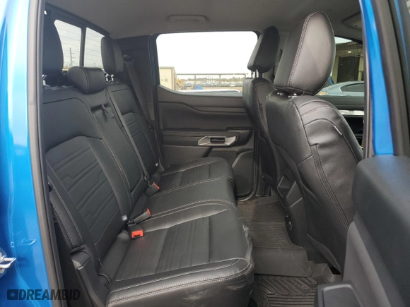 2024 Ford Ranger LARIAT with VIN 1FTER4KH6RLE32643, listed as a Copart auction lot 83477374 with 2,191 mi miles and Salvage Title. Bid and sale history available at carsss.com. Image 10.