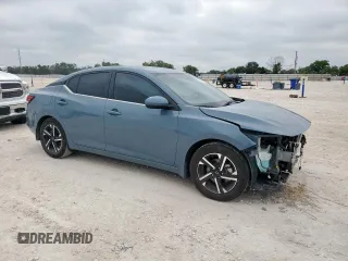 2024 Nissan Sentra SV with VIN 3N1AB8CV6RY240745, listed as a Copart auction lot 57093585 with 22,633 mi miles and Salvage title. Bid and sale history available at DreamBid. Image 4.