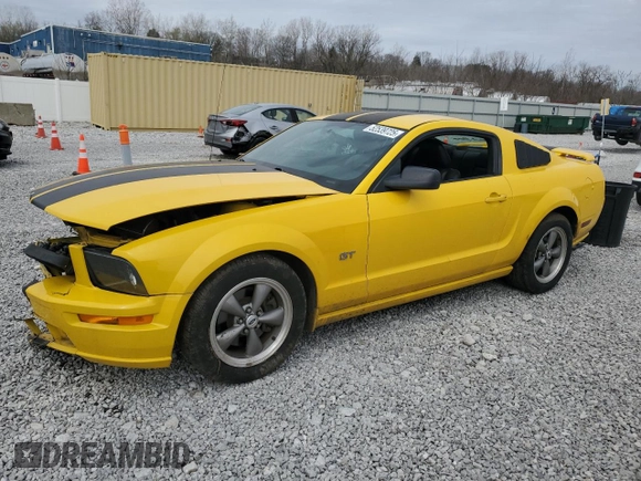 2006 Ford Mustang GT Deluxe with VIN 1ZVHT82H765172787, listed as a Copart auction lot 52539725 with 161,409 mi miles and Salvage Title. Bid and sale history available at carsss.com. Image 1.