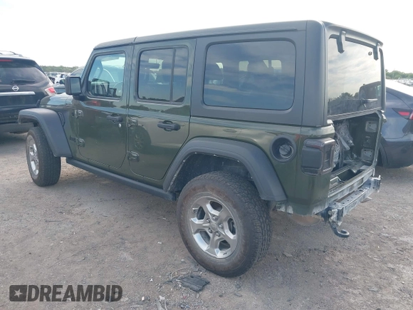 2021 Jeep Wrangler Unlimited Sport S with VIN 1C4HJXDN6MW669228, listed as a IAAI auction lot 42301326 with 64,503 mi miles and . Bid and sale history available at DreamBid. Image 3.