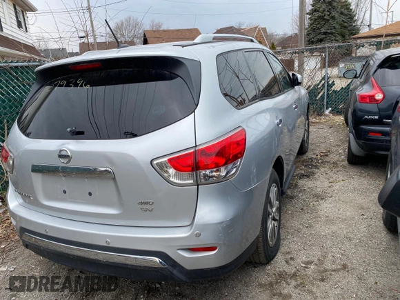 2013 Nissan Pathfinder SV with VIN 5N1AR2MM5DC602041, listed as a Copart auction lot 53397975 with 145,818 mi miles and Clean Title. Bid and sale history available at carsss.com. Image 4.