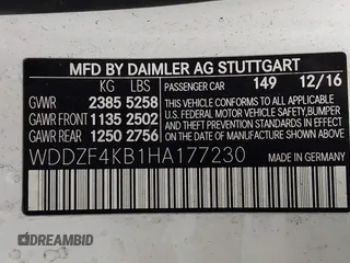 2017 Mercedes-Benz E 300 Luxury with VIN WDDZF4KB1HA177230, listed as a IAAI auction lot 41840340 with 44,202 mi miles and . Bid and sale history available at DreamBid. Image 9.
