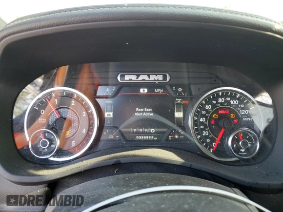2024 Ram 2500 Laramie with VIN 3C6UR5FL7RG203778, listed as a Copart auction lot 58271405 with 32,057 mi miles and Salvage title. Bid and sale history available at DreamBid. Image 9.