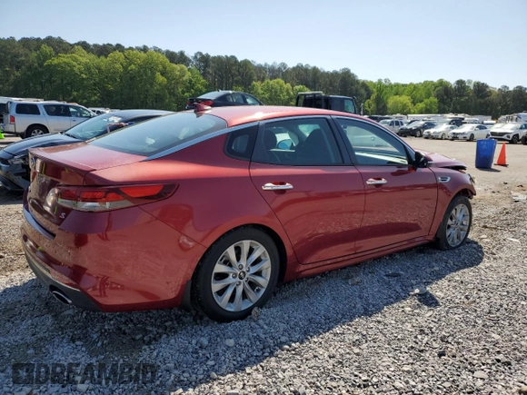 2018 Kia Optima LX with VIN 5XXGT4L35JG225436, listed as a Copart auction lot 52165275 with 11,529 mi miles and Salvage Title. Bid and sale history available at carsss.com. Image 3.