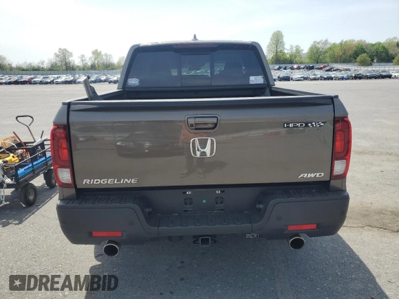 2021 Honda Ridgeline RTL-E with VIN 5FPYK3F76MB020626, listed as a Copart auction lot 55052515 with Not provided miles and Salvage title. Bid and sale history available at DreamBid. Image 6.