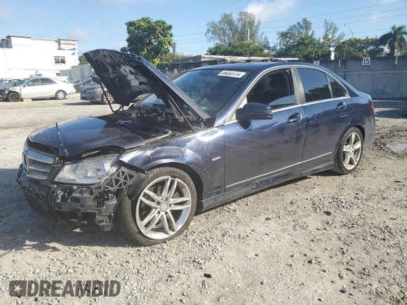 2012 Mercedes-Benz C 250 Sport with VIN WDDGF4HB0CR216656, listed as a Copart auction lot 86068134 with Not provided miles and Salvage title. Bid and sale history available at DreamBid. Image 1.