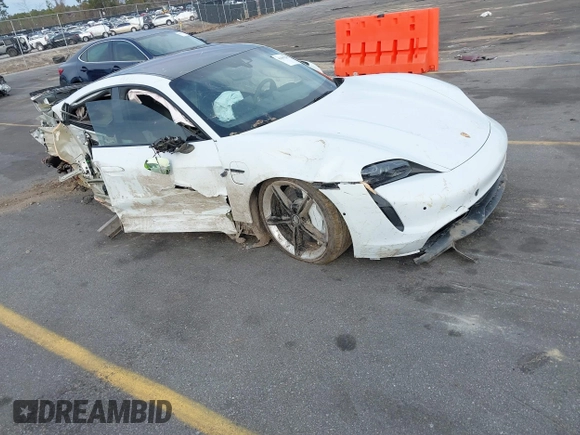 2020 Porsche Taycan 4S with VIN WP0AB2Y19LSA52181, listed as a IAAI auction lot 41467297 with 5,205 mi miles and . Bid and sale history available at DreamBid. Image 1.