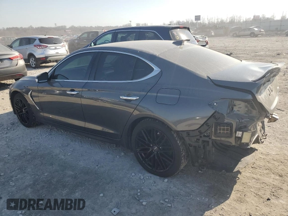 2019 Genesis G70 2.0T Advanced with VIN KMTG34LA5KU030769, listed as a Copart auction lot 48189325 with 100,443 mi miles and Salvage Title. Bid and sale history available at carsss.com. Image 2.